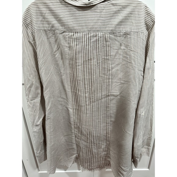 Chico's Women's Striped Button Down Long Sleeve Top Tunic‎ Career Casual - Picture 3 of 6